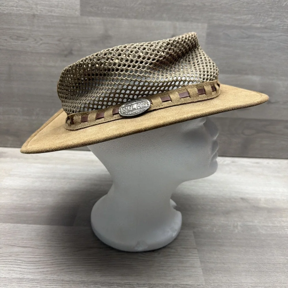 SELKE ROGUE‎ The Original Handcrafted Hat Outdoor Leather Gear Breezy Safari L